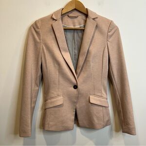 H&M Blush Pink Single Button Stretch Blazer